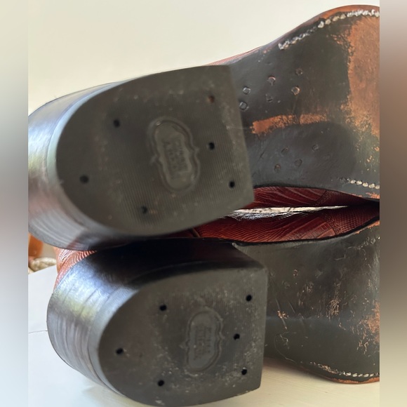 Nocona Men’s Lizard Cowboy Boots size 8 D, Women’s 9.5/10 - Picture 5 of 16